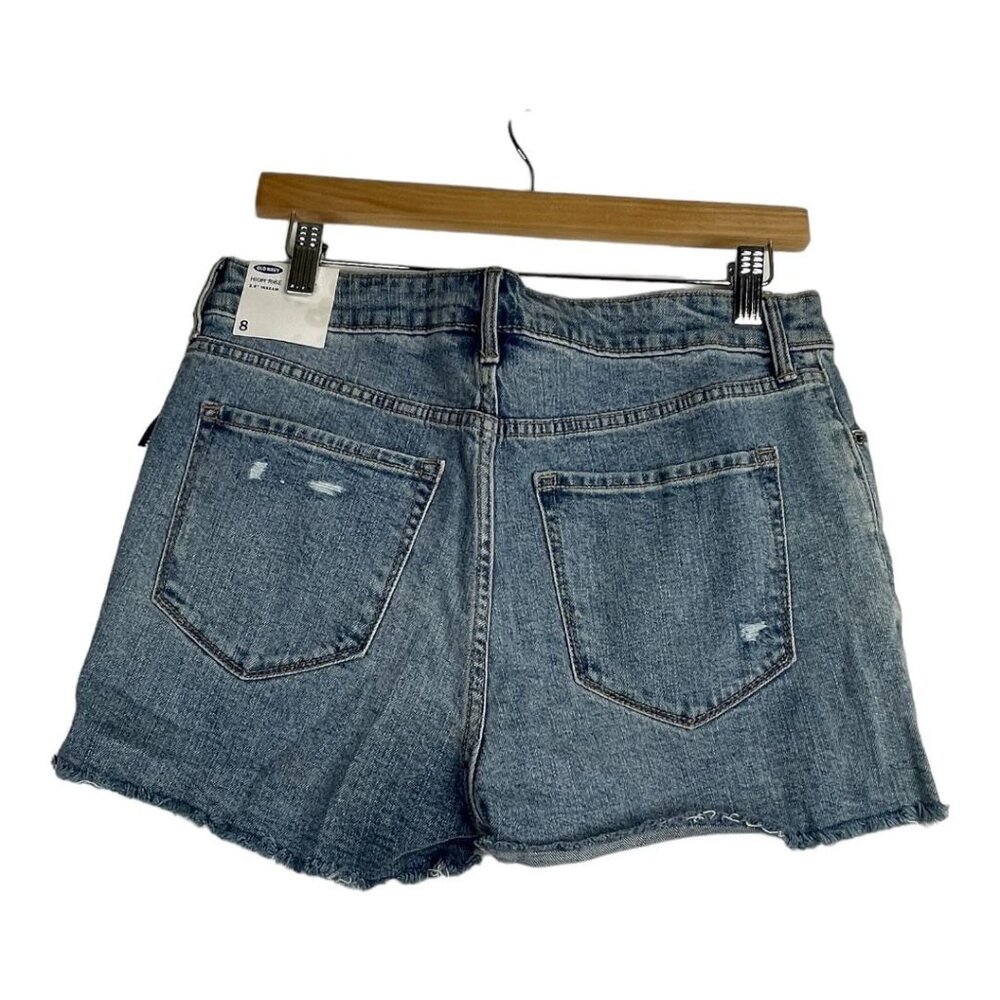 New Old Navy High Rise Secret Slim Pockets Shorts size 8 Blue - Picture 7 of 10